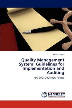 portada quality management system: guidelines for implementation and auditing (en Inglés)