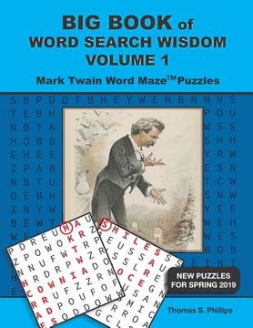portada Big Book of Word Search Wisdom Volume 1: Mark Twain Word Maze Puzzles (en Inglés)