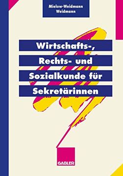 portada Wirtschafts-, Rechts- und Sozialkunde für Sekretärinnen (en Alemán)