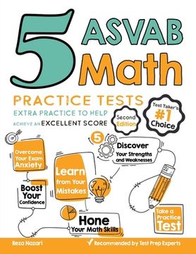 portada 5 ASVAB Math Practice Tests: Extra Practice to Help Achieve an Excellent Score (in English)