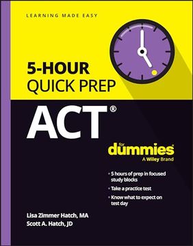 portada Act 5-Hour Quick Prep for Dummies (For Dummies (Career (en Inglés)