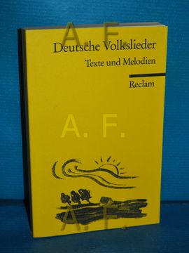 portada Deutsche Volkslieder: Texte und Melodien. Reclams Universalbibliothek nr. 18479 (en Alemán)