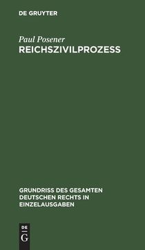 portada Reichszivilprozeã â (German Edition) [Hardcover ] (en Alemán)
