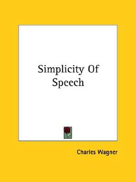 portada simplicity of speech (en Inglés)