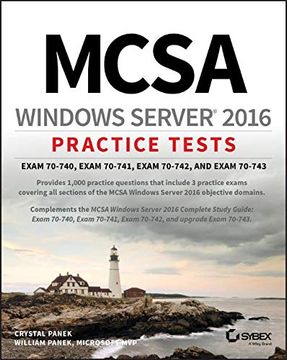 portada Mcsa Windows Server 2016 Practice Tests: Exam 70-740, Exam 70-741, Exam 70-742, and Exam 70-743 