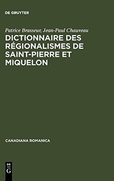 portada Dictionnaire des Râegionalismes de Saint-Pierre et Miquelon (in French)