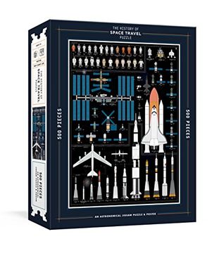 portada The History of Space Travel Puzzle: Astronomical 500-Piece Jigsaw Puzzle & Poster (Pop Chart Lab) 