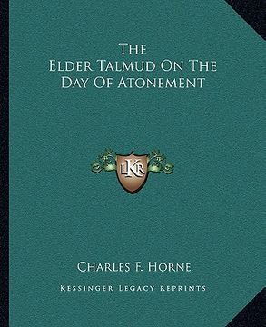 portada the elder talmud on the day of atonement (en Inglés)