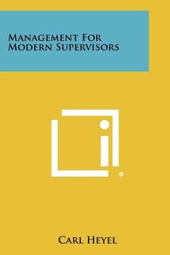 portada management for modern supervisors (en Inglés)