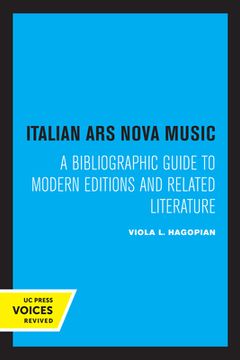 portada Italian ars Nova Music: A Bibliographic Guide to Modern Editions and Related Literature 
