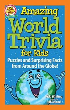 portada Amazing World Trivia for Kids: Puzzles and Surprising Facts From Around the Globe! (Happy fox Books) Fun, Educational Activity Book for Kids Ages 5-10 - Spot-The-Difference, Word Puzzles, and More (en Inglés)