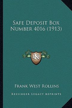 portada safe deposit box number 4016 (1913) (en Inglés)