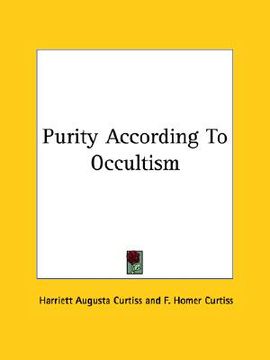 portada purity according to occultism (en Inglés)