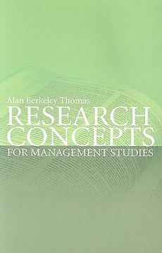portada research concepts for management studies (en Inglés)