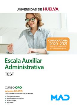 portada Escala Auxiliar Administrativa de la Universidad de Huelva.
