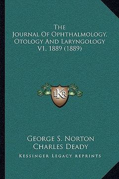 portada the journal of ophthalmology, otology and laryngology v1, 1889 (1889)