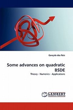 portada some advances on quadratic bsde (en Inglés)