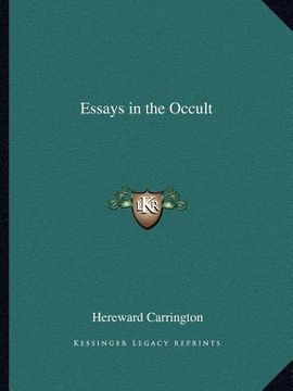 portada essays in the occult (in English)