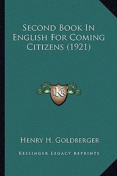 portada second book in english for coming citizens (1921)