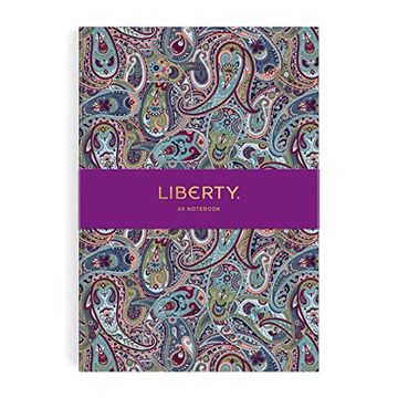portada Liberty Paisley a5 Journal From Galison - 136 Lined Pages With Gilded Edges, 5. 25 x 7. 25", Softcover Journal, Beautiful Paisley Print From Liberty London