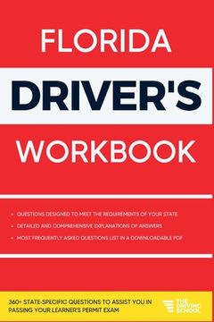 portada Florida Driver's Workbook: 360] State-Specific Questions to Assist You in Passing Your Learner's Permit Exam