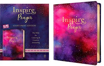 portada Nlt Inspire Prayer Bible Giant Print (Leatherlike, Purple): The Bible for Coloring & Creative Journaling 