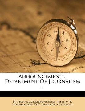 portada announcement .. department of journalism .. (en Inglés)
