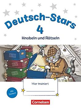portada Deutsch-Stars - Allgemeine Ausgabe: 4. Schuljahr - Knobeln und Rätseln: Übungsheft. Mit Lösungen (en Alemán)