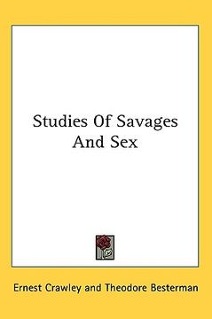 portada studies of savages and sex (in English)