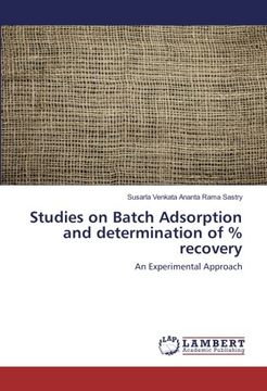 portada Studies on Batch Adsorption and determination of % recovery: An Experimental Approach