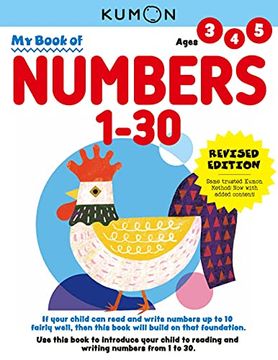 portada Kumon my Book of Numbers 1-30 (Revised ed, Math Skills), Ages 3-5, 80 Pages 