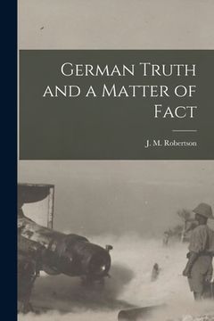 portada German Truth and a Matter of Fact (in English)