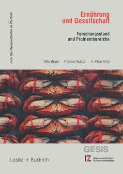 portada Ernährung Und Gesellschaft: Forschungsstand Und Problembereiche (en Alemán)