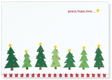 portada Sparkly Christmas Trees, Merry Christmas Holiday Cards (in English)