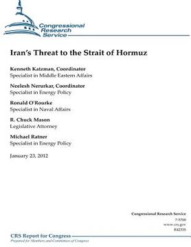 portada Iran's Threat to the Strait of Hormuz (en Inglés)