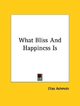 portada what bliss and happiness is (en Inglés)