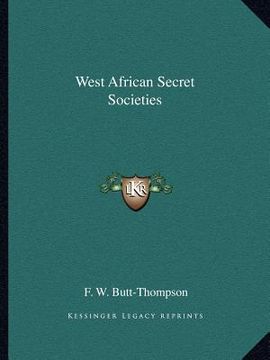 portada west african secret societies (en Inglés)