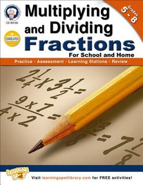 portada Multiplying and Dividing Fractions, Grades 5-8 (en Inglés)