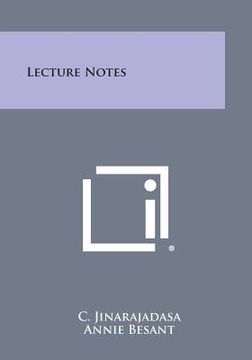 portada Lecture Notes (en Inglés)