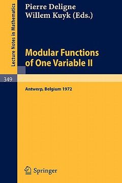 portada modular functions of one variable ii (en Inglés)