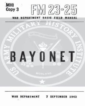 portada FM 23-25 Bayonet  by United States War Department