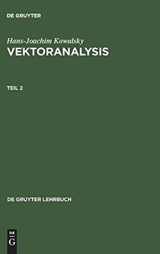 portada Vektoranalysis, Teil 2, de Gruyter Lehrbuch (in German)