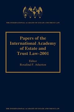 portada papers of the international academy of estate & trust law 2001 (en Inglés)