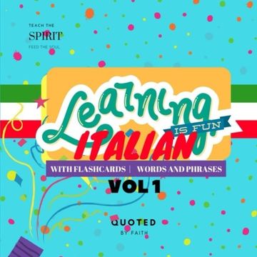 portada Learning Is Fun Italian: Flash Cards Book, Words and Phrases: Volume 1 (For Beginners)