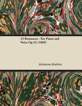 portada 15 romances - for piano and voice op.33 (1869) (in English)