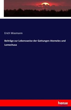 portada Beiträge zur Lebensweise der Gattungen Atemeles und Lomechusa (German Edition)