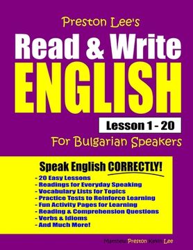 portada Preston Lee's Read & Write English Lesson 1 - 20 For Bulgarian Speakers (en Inglés)