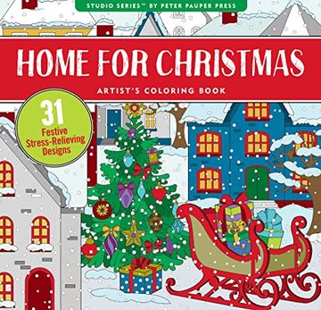 portada Home for Christmas Coloring Book (Micro-Perforated Pages Come out Cleanly! ) (en Inglés)
