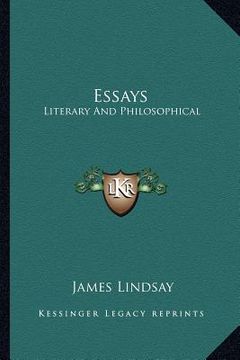 portada essays: literary and philosophical (en Inglés)