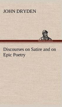 portada discourses on satire and on epic poetry (en Inglés)